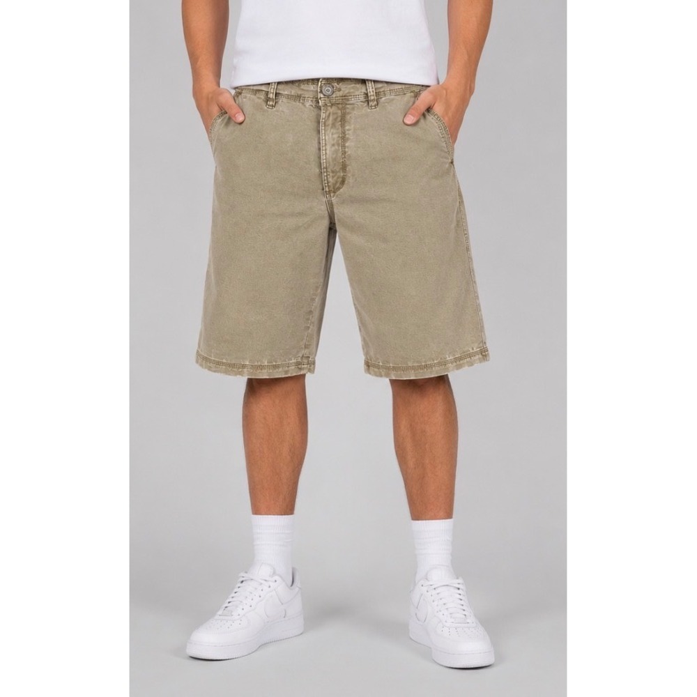 BKE Waylon Athletic Fit Shorts Mens 34 Petrified Oak Tan Cotton Stretch Chino